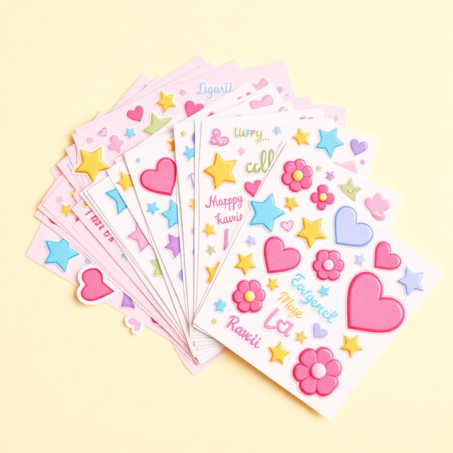 Sticker Sheet Bundle — Hearts & Stars